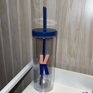 EUC Kate Spade initial ‘K’ tumbler cup